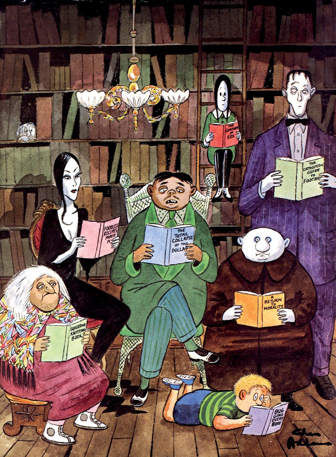Wednesday Addams, cartoonfiguurtje — snap, snap — wordt wereldfenomeen Flashback Stripspeciaalzaak afbeelding afbeelding
